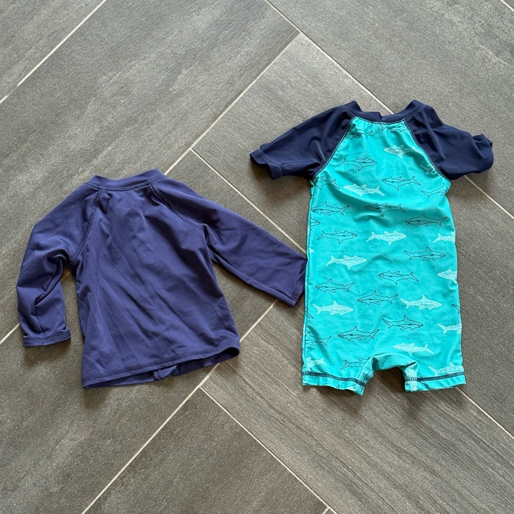 Cat & Jack Blue Rashguard Swim Set - Picture 4 of 4